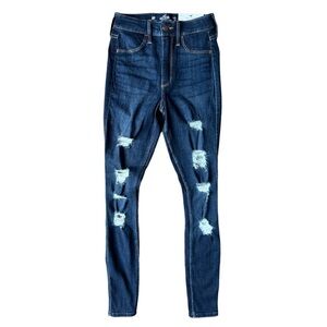 NWT Hollister Curvy High Rise Distressed Jean Leggings, Size 00R 23x28